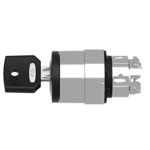 Schneider Electric ZB4BG612 Head for key selector switch, Harmony XB4, metal, black, 22mm, key 421E, 2 positions, spring return right to left — Allgemeines Zubehör