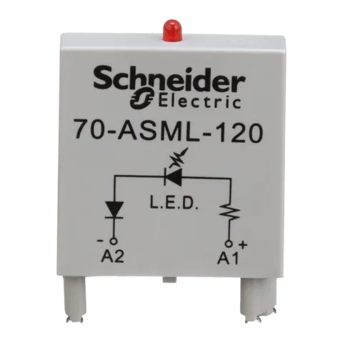 Schneider Electric 70-ASML-120 LED indicator, SE Relays, general purpose relay accessory, 120 VAC/VDC, red — Akcesoria ogólne