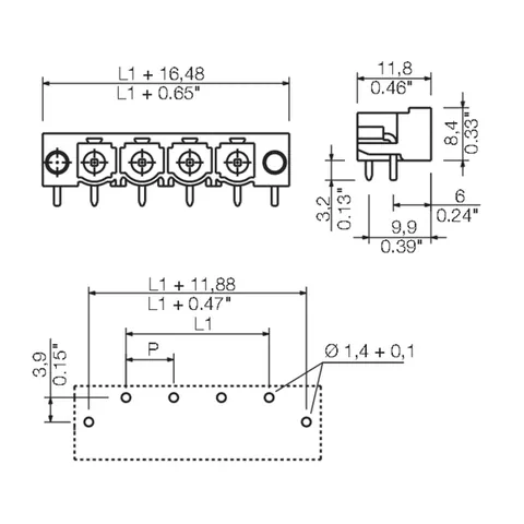 Weidmuller 1096020000 7.62mm PCB Plug-in Connector, Male Header, 12 Poles, 90° — Accessori generali