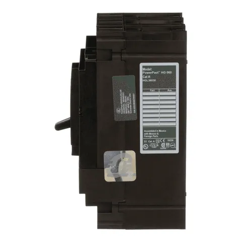 Schneider Electric HGL36030 Circuit breaker, PowerPacT H, 30A, 3 pole, 600VAC, 18kA, lugs, thermal magnetic, 80% — Accessori generali