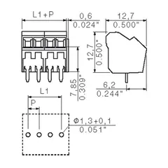 Weidmuller 1715020000 LM 3.50/03/135 3.2SN OR BX — General Accessories