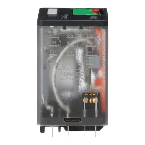 Schneider Electric 788XCXRM4L-240A General purpose relay, SE Relays, 788R, 3PDT, 10A, 240 VAC, Quick terminal, clear cover with LED, lock push button — Akcesoria ogólne