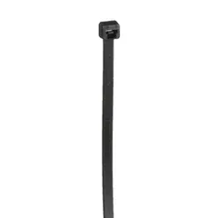 Panduit PLT3S-M0 Pan-Ty® PLT3S-M0 Cable Tie, Black, UV PA6.6, 11.5"L, 50lb, PK1000 — Connectors & Plugs