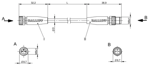 Balluff BCC02R7 Connection Technology Connection Lines — Cables & Connectivity
