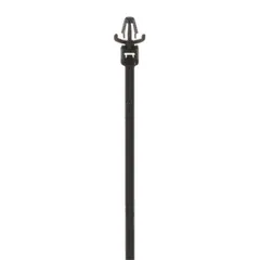 Panduit PLWP1M-D30 Wing Push Mount Cable Tie, Black, High Heat PA6.6, 4.3"L, 18lb