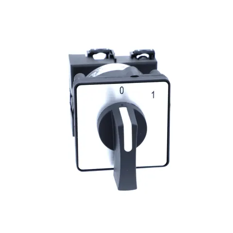 Schneider Electric K1F003MLH Cam ammeter switch, Harmony K, multifixing, plastic,3 positions, position 0, 90°,12A, 45x45mm,metallic legend,marked 0 L1 L2 L3, 35mm black handle — Switches & Modular Apparatus