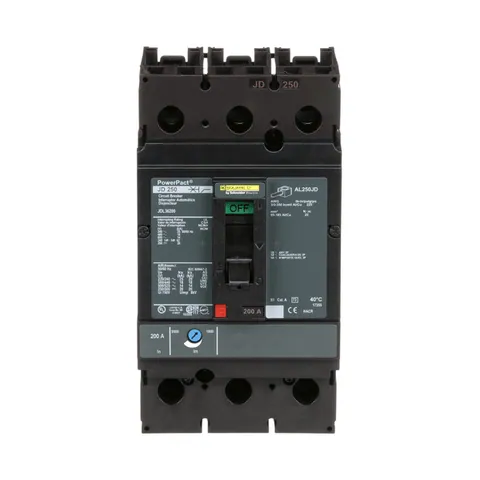 Schneider Electric JDL36200 Circuit breaker, PowerPacT J, 200A, 3 pole, 600VAC, 14kA, lugs, thermal magnetic, 80% — Accessori generali