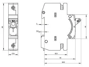 Siemens 5SG7611-0KK10 MINIZED, fuse switch disconnector, D01, 1-pole, In: 10 A, Un AC: 230 V... — Electrónica y PCB