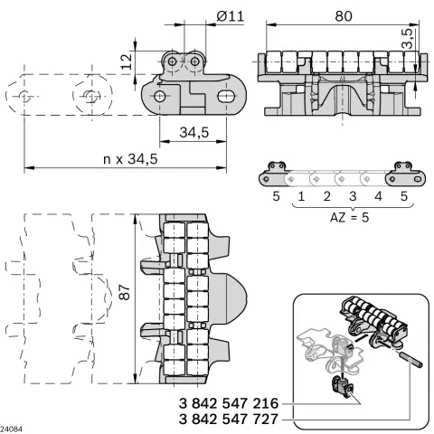 3842546084 Bosch Rexroth, Cinghie e catene