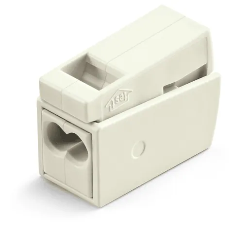 Wago 224-112 Fixture connector; 1-pole (1x solid to 2x solid, stranded, or fine-stranded); white — Connectors & Plugs
