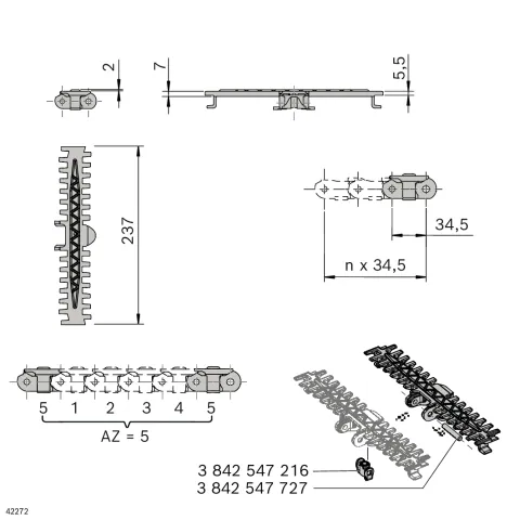 3842996490 Bosch Rexroth, Catene e catene a rulli