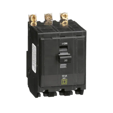 Schneider Electric QOB335 Mini circuit breaker, QO, 35A, 3 pole, 120/240VAC, 10kA, bolt on mount — General Accessories