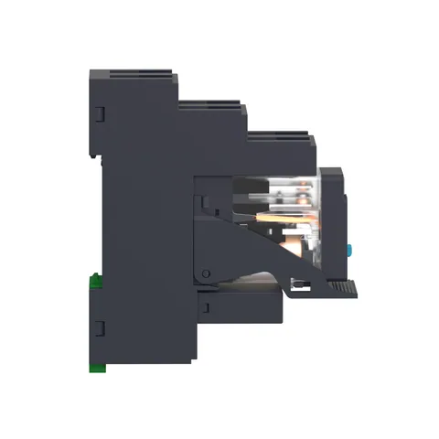 Schneider Electric RXG12BDPV interface plug-in relay, 10A, 1CO, with LED, lockable test button, 24V DC — Contactors & Relays