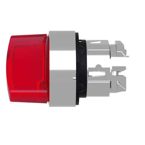 Schneider Electric ZB4BK1243 Head for illuminated selector switch, Harmony XB4, metal, red handle, 22mm, universal LED, 2 positions, stay put — General Accessories