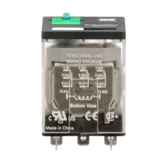 Schneider Electric 783XCXM4L-24D Power relay, SE Relays, 15A, 3PDT, 24 VDC, cover with locking push button and LED — Akcesoria ogólne