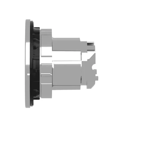 Schneider Electric ZB4FW333 Head for illuminated push button, Harmony XB4, metal, green flush, 30mm, spring return, universal LED, unmarked — Switches & Modular Apparatus