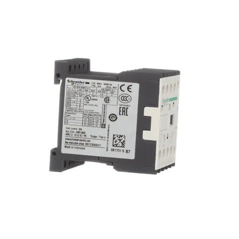 Schneider Electric LC1K0910B7 Contactor, TeSys K, 3P, AC-3, lt or eq to 440V 9A, 1 NO aux., 24VAC coil — Contactores y relés