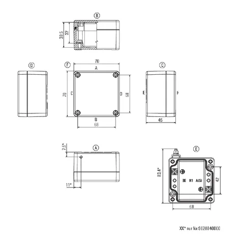 Weidmuller 1939560000 Klippon K 1 VMQ Aluminium Enclosure — Accessori generali