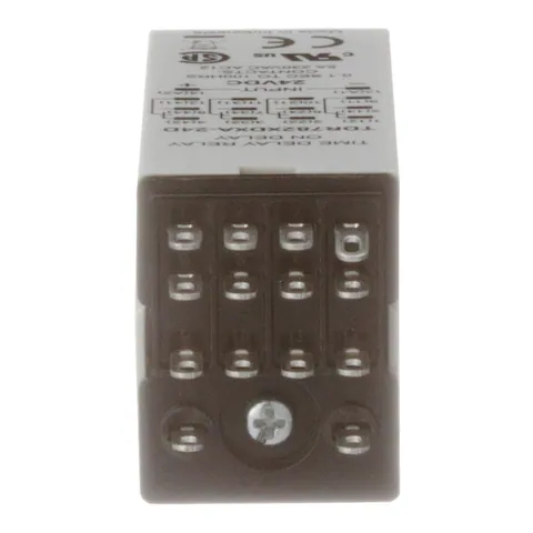 Schneider Electric TDR782XDXA-24D Time delay relay, SE Relays, 4PDT, 5A, 24 VDC, 100 ms to 100 hours, 7 time scales, on-delay function, socket compatible — Akcesoria ogólne