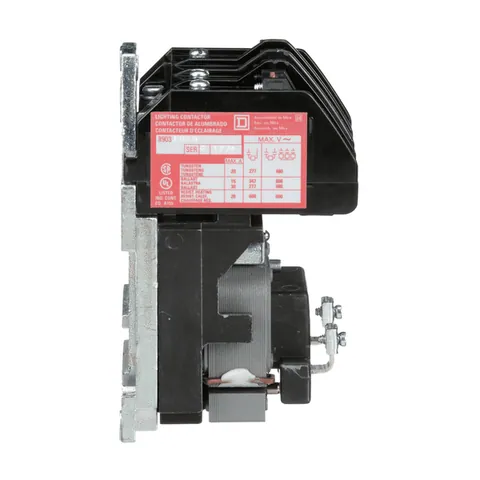 Schneider Electric 8903LO30V02 Contactor, Type L, multipole lighting, electrically held, 30A, 3 pole, 600V, 110/120VAC 50/60Hz coil, open style — General Accessories