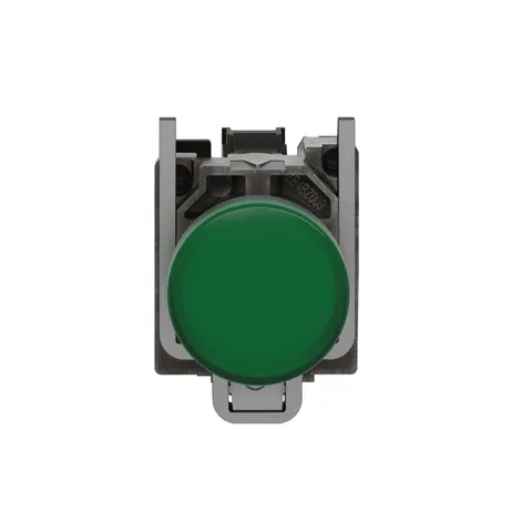 Schneider Electric XB4BVB3 Pilot light, Harmony XB4,metal, green, 22mm, universal LED, plain lens, 24V AC DC — Schalter & modulare Geräte
