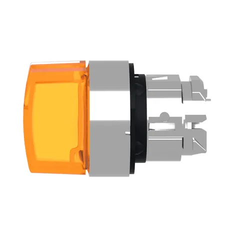 Schneider Electric ZB4BK1353 Head for illuminated selector switch, Harmony XB4, metal, orange handle, 22mm, universal LED, 3 positions, stay put — Switches & Modular Apparatus