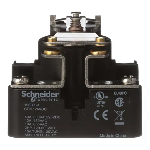 Schneider Electric 199DX-3 Power relay, SE Relays, SPST-DM, 40A, 24 VDC, open type — Accessori generali