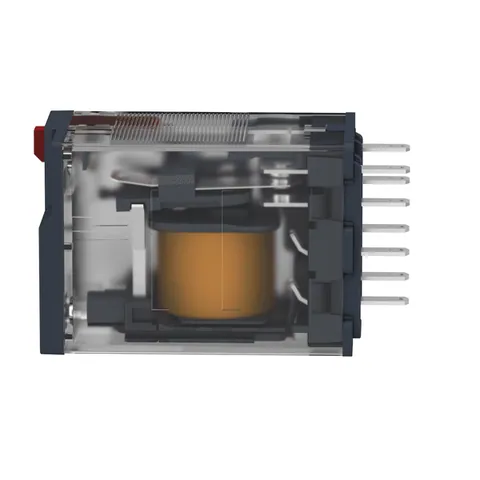 Schneider Electric RXM2AB2F7 miniature plug-in relay, 12A, 2 C/O, with LED and lockable test button, 120V AC — Contactors & Relays