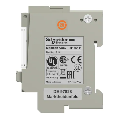 Schneider Electric ABE7R16S111 Modicon ABE7 Relay Sub Base - 16 Channels — Contactors & Relays