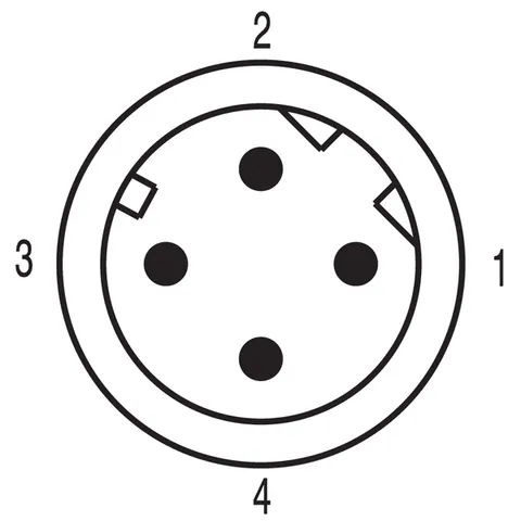 Weidmuller 1296790050 M12 / M8 Connecting Line with 4 Poles and 0.5 m Length — Industrial Cables & Wires