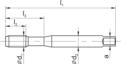 Fanar C9-125F01-0040 VHM Threading Tap for Hardened Steel — Herramientas manuales y eléctricas
