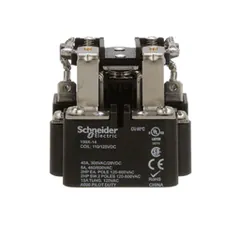Schneider Electric 199X-14 Power relay, SE Relays, DPDT, 40A, 120 VDC, open type, heavy duty — Accessori generali