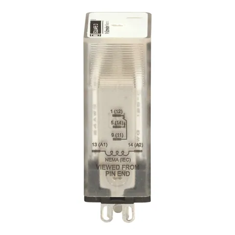 Schneider Electric 8501RSD41V53 Miniature Relay, Harmony 8501R, SPDT, 5 blades, coil, 1HP at 277V AC, 15A resistive at 120V AC, 24V DC, 1NO+ 1NC — General Accessories