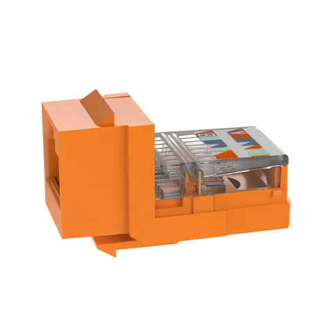 Panduit NK5E88MOR-Q Cat 5e UTP RJ45 Leadframe Keystone Jack Module, Orange - Pack of 25 — Accesorios generales