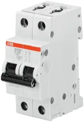 ABB 2CDS272001R0061 S202M-D6 Miniature Circuit Breaker - 2P - D - 6 A