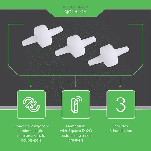 Schneider Electric QOTHT Mini circuit breaker accessory, QO, handle tie, 1 pole — General Accessories
