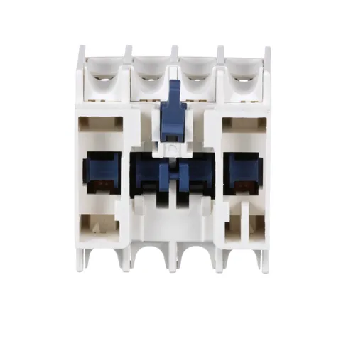 Schneider Electric LADN22 TeSys Deca, auxiliary contact block, 2 NO and 2 NC, top mount, screw clamp terminals, for LC1D09 to LC1D150 contactors — Fuentes de alimentación y controladores de potencia