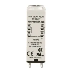 Schneider Electric TDR782XBXA-12D Time delay relay, Harmony SE Relays, DPDT, 100ms to 100hours, 7 time scales, on-delay function, socket compatible, 5A, 12V DC — Akcesoria ogólne