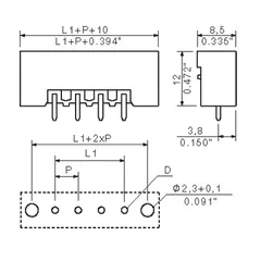 Weidmuller 1820780000 PCB Plug-In Connector 5.08 mm 10-Pole 180° Male Header — Accessori generali
