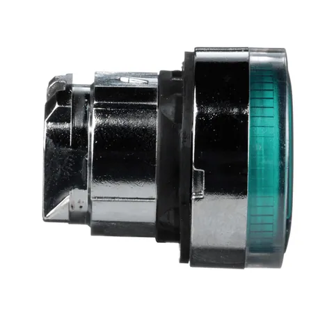 Schneider Electric ZB4BW33 Harmony, 22mm Push Button, illuminated pushbutton head, flush, spring return, green, for BA9s bulb — Switches & Modular Apparatus