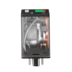 Schneider Electric 750XBXRM4L-12A General purpose relay, SE Relays, 750R, DPDT, 10A, 12 VAC, octal terminal 8 pins, clear cover with LED, lock push button — Akcesoria ogólne