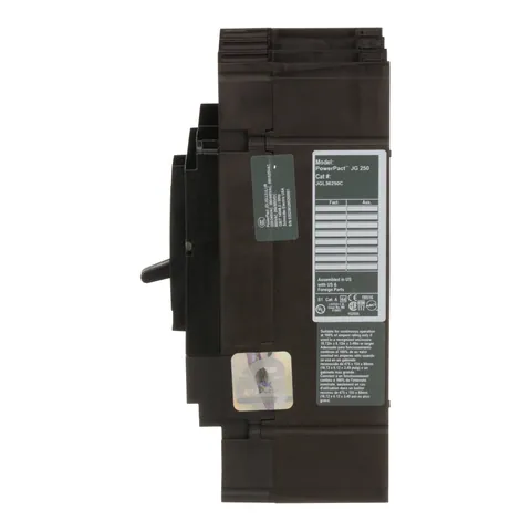 Schneider Electric JGL36250C Circuit breaker, PowerPacT J, 250A, 3 pole, 600VAC, 18kA, lugs, thermal magnetic, 100% — Accessori generali