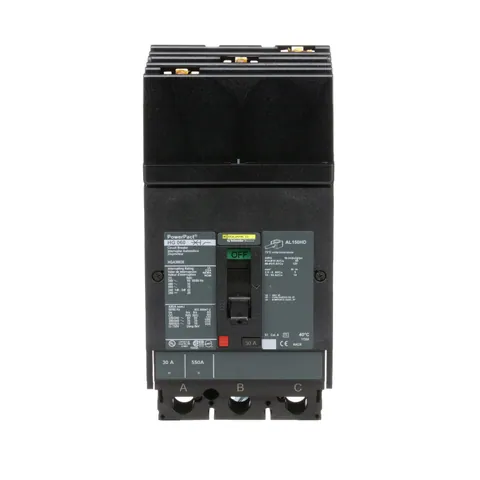 Schneider Electric HGA36030 Circuit breaker, PowerPacT H, 30A, 3 pole, 600VAC, 18kA, I-Line, thermal magnetic, 80%, ABC — Accessori generali