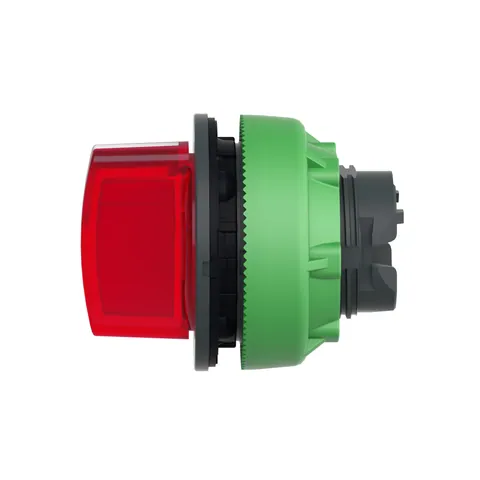 Schneider Electric ZB5FK1343 Head for illuminated selector switch, Harmony XB5, plastic, red handle, flush mounted, universal LED, 3 positions — Accessori generali