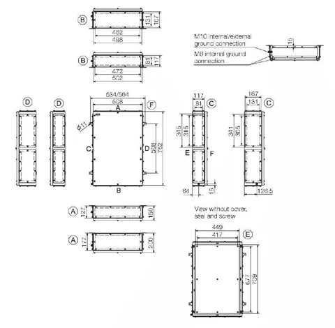 Weidmuller 1195490000 Terminal Box Multi Hinge KTB MH 765020 S4E4 — Accessori generali