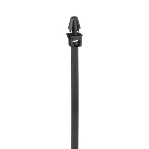 Panduit PLP2S-M0 Pan-Ty® PLP2S-M0 Locking Push Mount Tie, Black, UV PA6.6, 7.9"L, 50lb, PK1000 — Connectors & Plugs