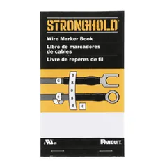Panduit PCMB-15 Pre-Printed Wire Marker Book, 15, Vinyl Cloth, White, Black — Hand & Power Tools