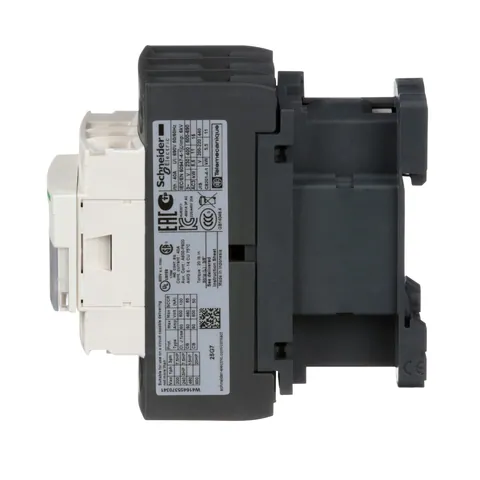 Schneider Electric LC1D25G7 IEC contactor, TeSys Deca, nonreversing, 25A, 15HP at 480VAC, up to 100kA SCCR, 3 phase, 3 NO, 120VAC 50/60Hz coil, open — Electrónica y PCB