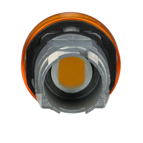 Schneider Electric ZB4BV053 Head for pilot light, Harmony XB4, metal, orange, 22mm, universal LED, plain lens — Switches & Modular Apparatus