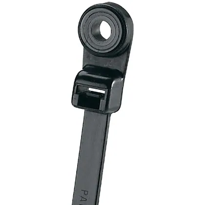 Panduit PLC2S-S6-C0 Locking Clamp Tie, Black, UV PA6.6, M3, 7.9"L, 50lb, PK100 — Connectors & Plugs